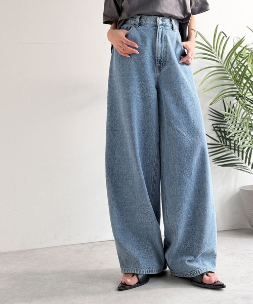 Java（ジャバ）の「《JaVa ジャバコラボ》快適さとおしゃれの両立！バルーンデニムパンツ（デニムパンツ・レディース・ワンウォッシュ/ライトブルー/ブラック・X-LARGE/SMALL/MEDIUM/LARGE）」の18枚目の写真