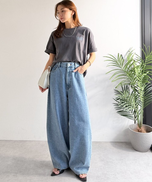 Java（ジャバ）の「《JaVa ジャバコラボ》快適さとおしゃれの両立！バルーンデニムパンツ（デニムパンツ・レディース・ワンウォッシュ/ライトブルー/ブラック・X-LARGE/SMALL/MEDIUM/LARGE）」の19枚目の写真