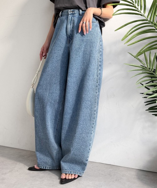 Java（ジャバ）の「《JaVa ジャバコラボ》快適さとおしゃれの両立！バルーンデニムパンツ（デニムパンツ・レディース・ワンウォッシュ/ライトブルー/ブラック・X-LARGE/SMALL/MEDIUM/LARGE）」の20枚目の写真