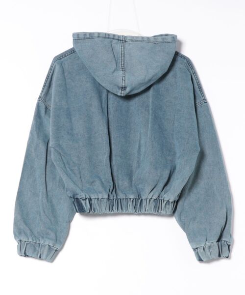 WESTSEA(ウエストシー)の「ショート丈 フード付き デニムジャケット(ブルゾン・レディース・ブラック/ブルー・M/L)」の13枚目の写真