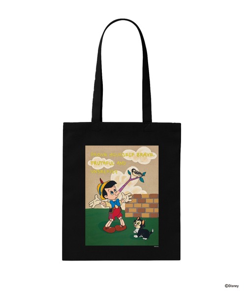 Disney(ディズニー)の「Pinocchio / TOTE Designed by Koichiro Takagi(トートバッグ・メンズ・ブラック/ホワイト・FREE)」の2枚目の写真