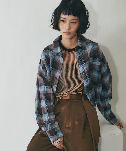 ANOTHER S（アナザーエス）の「コードメッシュシアープルオーバー（Tシャツ/カットソー・レディース・ブラウン/ブラック/ベージュ・FREE）」の10枚目の写真