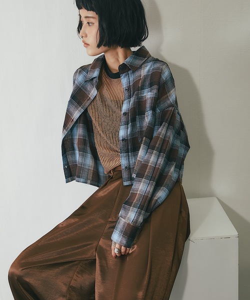 ANOTHER S（アナザーエス）の「コードメッシュシアープルオーバー（Tシャツ/カットソー・レディース・ブラウン/ブラック/ベージュ・FREE）」の6枚目の写真