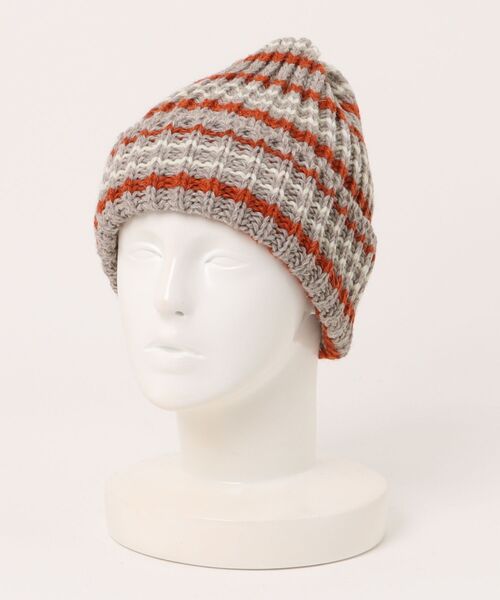 HIGHLAND 2000（ハイランドトゥーサウザンド）の「HIGHLAND 2000 リブ編み ニット帽 Rib Multi Border BW 001 Bobcap（ニットキャップ/ビーニー・レディース・その他4/その他5/その他3/その他2/その他1・FREE）」の4枚目の写真