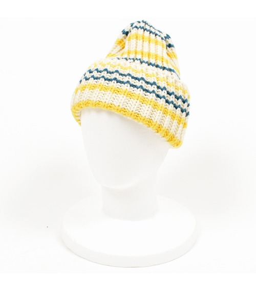 HIGHLAND 2000（ハイランドトゥーサウザンド）の「HIGHLAND 2000 リブ編み ニット帽 Rib Multi Border BW 001 Bobcap（ニットキャップ/ビーニー・レディース・その他4/その他5/その他3/その他2/その他1・FREE）」の3枚目の写真