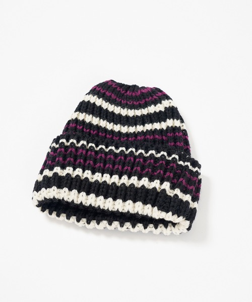 HIGHLAND 2000（ハイランドトゥーサウザンド）の「HIGHLAND 2000 リブ編み ニット帽 Rib Multi Border BW 001 Bobcap（ニットキャップ/ビーニー・レディース・その他4/その他5/その他3/その他2/その他1・FREE）」の16枚目の写真