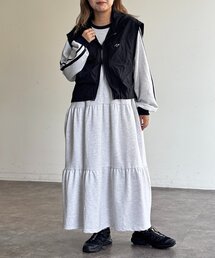 U.S. POLO ASSN. | 【U.S. POLO ASSN.】裏毛ティアードワンピース(ワンピース)