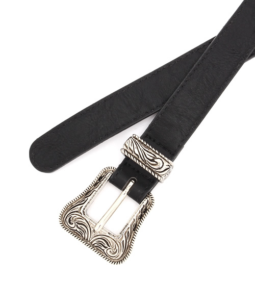 CIAOPANIC（チャオパニック）の「【Ciaopanic】　太バックルベルト（ベルト・レディース・ブラック/ベージュ・FREE）」の3枚目の写真