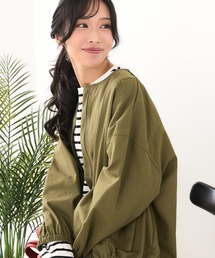 fort point（フォーポイント）の「【C-FORTPOINT/フォートポイント】綿ツイル ノーカラージャケット（ノーカラージャケット）」