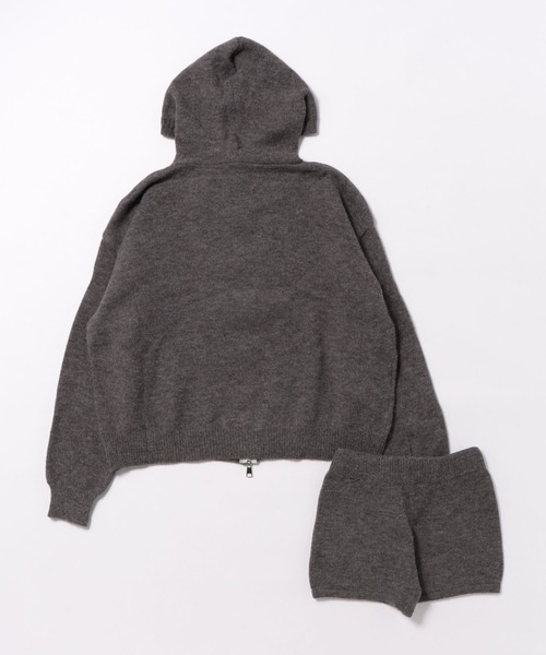 ViViDAY（ビビデー）の「【上下2点セット】フード付きニットカーディガン＋ニットショートパンツ（セットアップ・レディース・グレー/ダークグレー/ライトベージュ・M）」の20枚目の写真