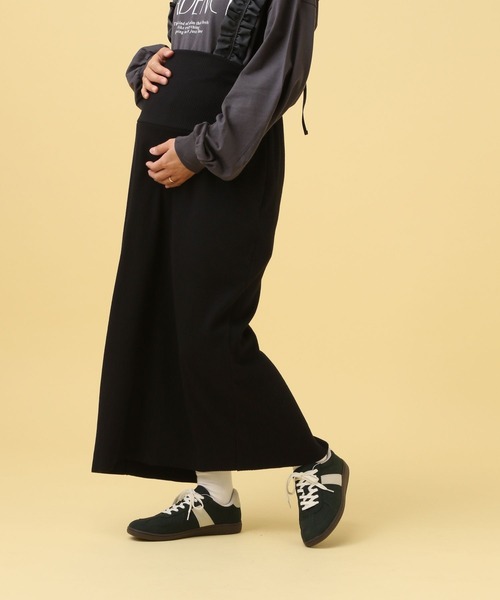 LEPSIM（レプシィム）の「【産前・産後対応】マタニティ／リブナロースカート　582139（マタニティウェア/グッズ・レディース・グリーン/ブラック・FREE）」の22枚目の写真