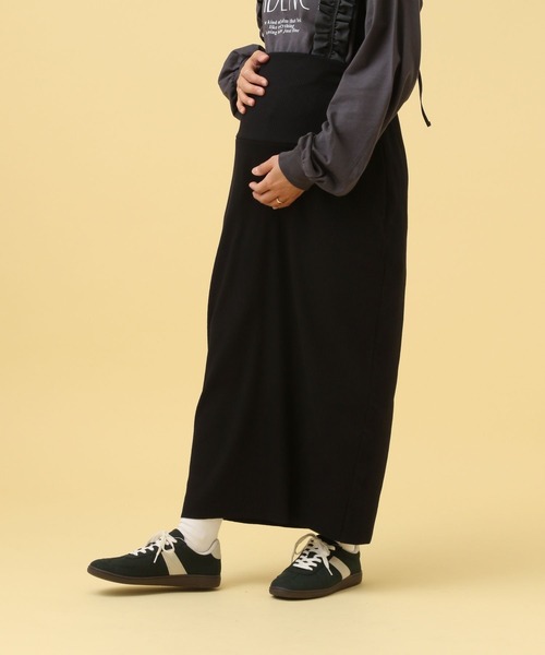 LEPSIM（レプシィム）の「【産前・産後対応】マタニティ／リブナロースカート　582139（マタニティウェア/グッズ・レディース・グリーン/ブラック・FREE）」の21枚目の写真