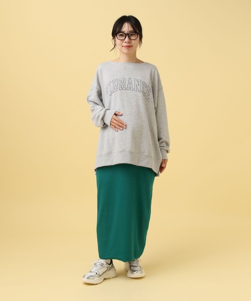 LEPSIM（レプシィム）の「【産前・産後対応】マタニティ／リブナロースカート　582139（マタニティウェア/グッズ・レディース・グリーン/ブラック・FREE）」の13枚目の写真