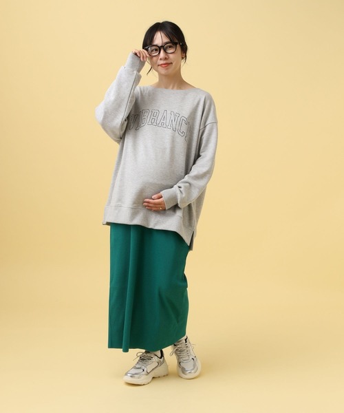 LEPSIM（レプシィム）の「【産前・産後対応】マタニティ／リブナロースカート　582139（マタニティウェア/グッズ・レディース・グリーン/ブラック・FREE）」の12枚目の写真