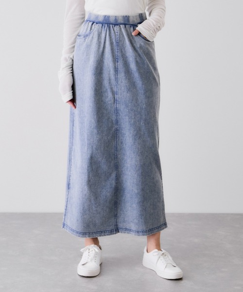 Jayro（ジャイロ）の「カットデニムナロースカート（スカート・レディース・ブラック系その他/ブルー・M）」の3枚目の写真