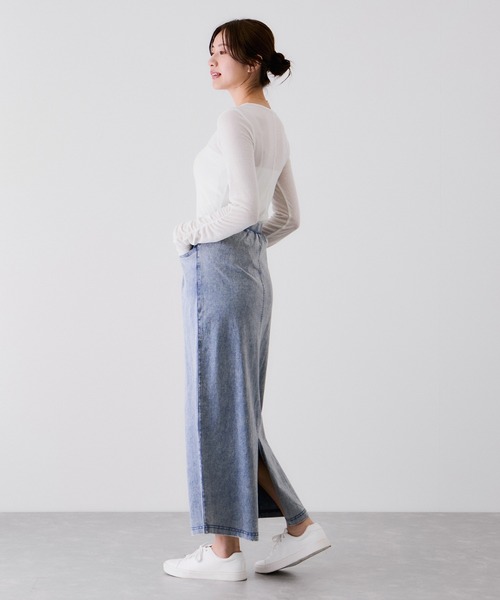 Jayro（ジャイロ）の「カットデニムナロースカート（スカート・レディース・ブラック系その他/ブルー・M）」の7枚目の写真