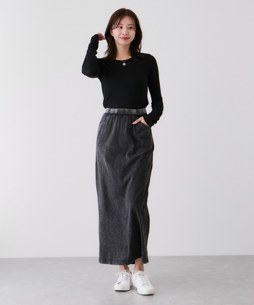 Jayro（ジャイロ）の「カットデニムナロースカート（スカート・レディース・ブラック系その他/ブルー・M）」の12枚目の写真