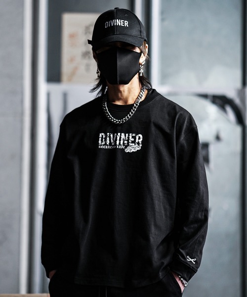 DIVINER(ディヴァイナー)の「【DIVINER】Meriken Sack Logo L/TEE(Tシャツ/カットソー・メンズ・ブラック×シルバー/ブラック×ゴールド・M/L)」の2枚目の写真