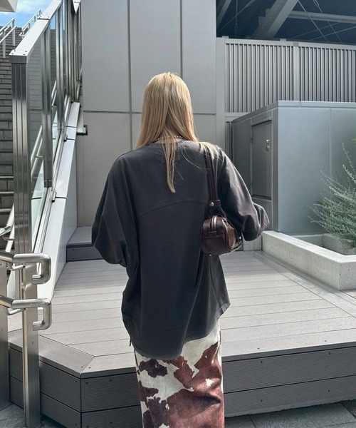 AMERI アイボリーM SHEER FRILL V NECK KNIT TOP（ニット/セーター）｜Ameri（アメリ）の