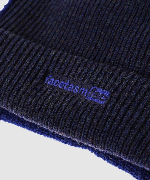 FACETASM（ファセッタズム）の「TWO-TONE BEANIE（ニットキャップ/ビーニー・メンズ・ネイビー/レッド・00）」の4枚目の写真