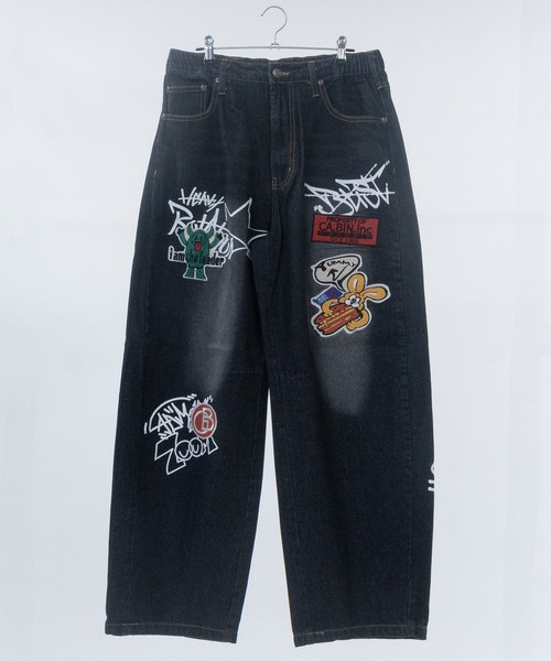 JOHN'S CLOSET（ジョンズクローゼット）の「【13】ワッペンデニム カーブデニムパンツ（デニムパンツ・メンズ・ブルー/ブラック・MEDIUM/LARGE）」の9枚目の写真