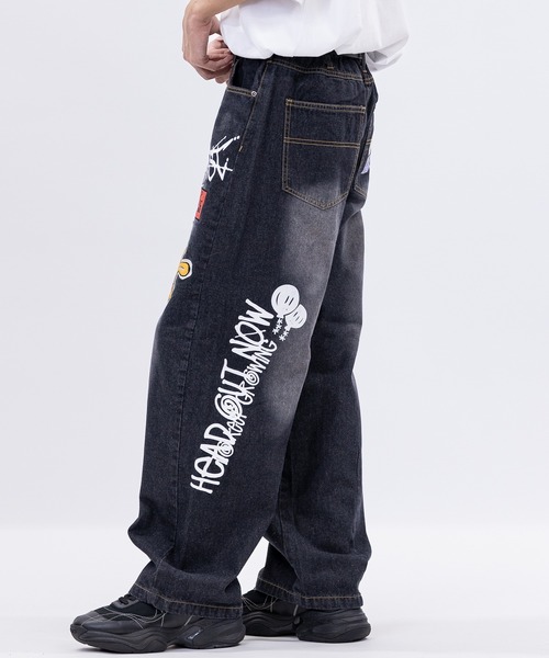 JOHN'S CLOSET（ジョンズクローゼット）の「【13】ワッペンデニム カーブデニムパンツ（デニムパンツ・メンズ・ブルー/ブラック・MEDIUM/LARGE）」の4枚目の写真