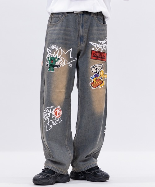 JOHN'S CLOSET（ジョンズクローゼット）の「【13】ワッペンデニム カーブデニムパンツ（デニムパンツ・メンズ・ブルー/ブラック・MEDIUM/LARGE）」の6枚目の写真