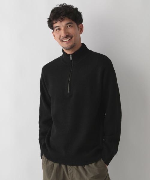 FOUND GOOD（ファウンドグッド）の「フワフワハーフZIPニット（ニット/セーター・メンズ・グレー系8/ベージュ/ブラック・XL/L/M/S）」の2枚目の写真