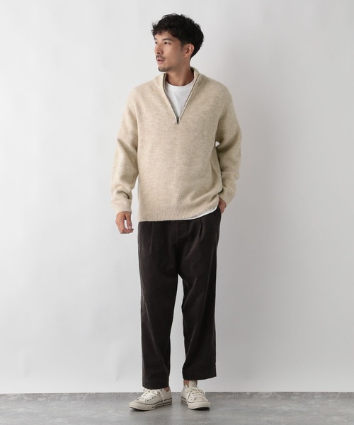 FOUND GOOD（ファウンドグッド）の「フワフワハーフZIPニット（ニット/セーター・メンズ・グレー系8/ベージュ/ブラック・XL/L/M/S）」の11枚目の写真