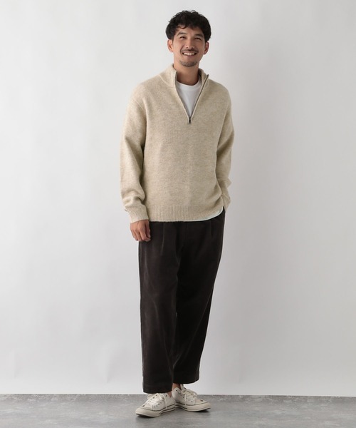 FOUND GOOD（ファウンドグッド）の「フワフワハーフZIPニット（ニット/セーター・メンズ・グレー系8/ベージュ/ブラック・XL/L/M/S）」の12枚目の写真