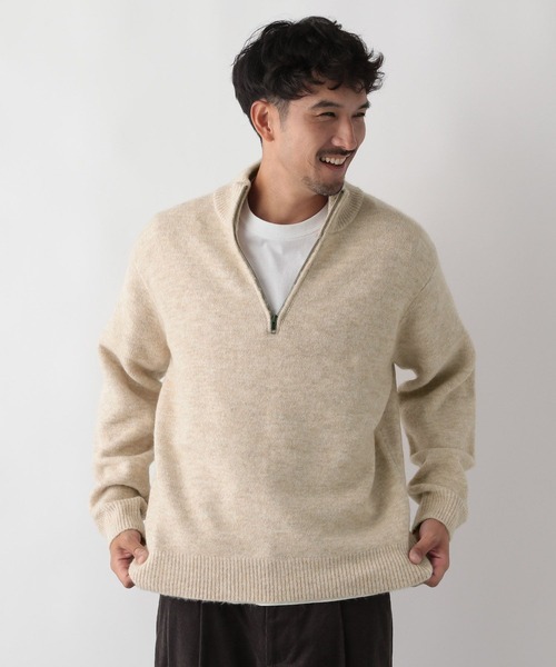 FOUND GOOD（ファウンドグッド）の「フワフワハーフZIPニット（ニット/セーター・メンズ・グレー系8/ベージュ/ブラック・XL/L/M/S）」の14枚目の写真