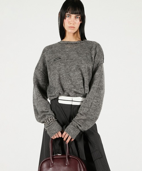 PRANK PROJECT（プランクプロジェクト）の「リバーシブルモヘアニット / Reversible Mohair Knit（ニット/セーター・レディース・レッド/グレー/ブラック・FREE）」の2枚目の写真