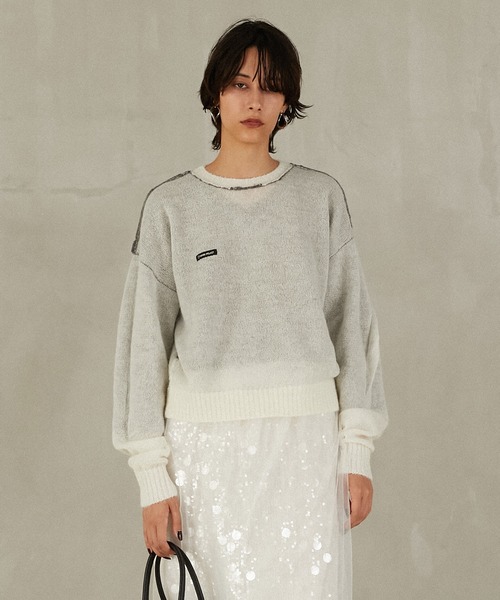 PRANK PROJECT（プランクプロジェクト）の「リバーシブルモヘアニット / Reversible Mohair Knit（ニット/セーター・レディース・レッド/グレー/ブラック・FREE）」の17枚目の写真