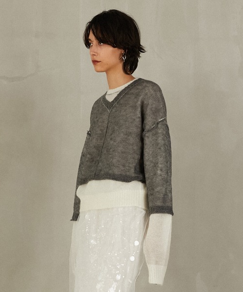 PRANK PROJECT（プランクプロジェクト）の「リバーシブルモヘアニット / Reversible Mohair Knit（ニット/セーター・レディース・レッド/グレー/ブラック・FREE）」の11枚目の写真