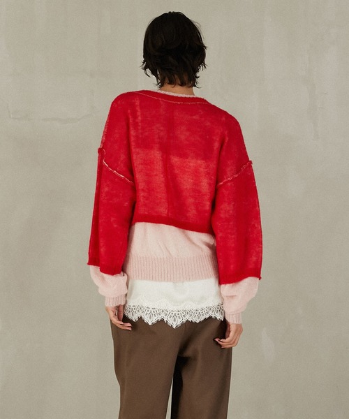 PRANK PROJECT（プランクプロジェクト）の「リバーシブルモヘアニット / Reversible Mohair Knit（ニット/セーター・レディース・レッド/グレー/ブラック・FREE）」の13枚目の写真