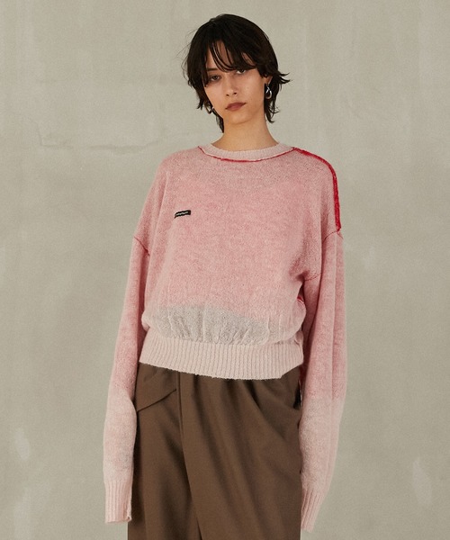 PRANK PROJECT（プランクプロジェクト）の「リバーシブルモヘアニット / Reversible Mohair Knit（ニット/セーター・レディース・レッド/グレー/ブラック・FREE）」の5枚目の写真