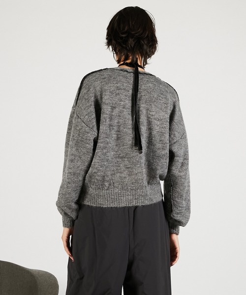 PRANK PROJECT（プランクプロジェクト）の「リバーシブルモヘアニット / Reversible Mohair Knit（ニット/セーター・レディース・レッド/グレー/ブラック・FREE）」の4枚目の写真