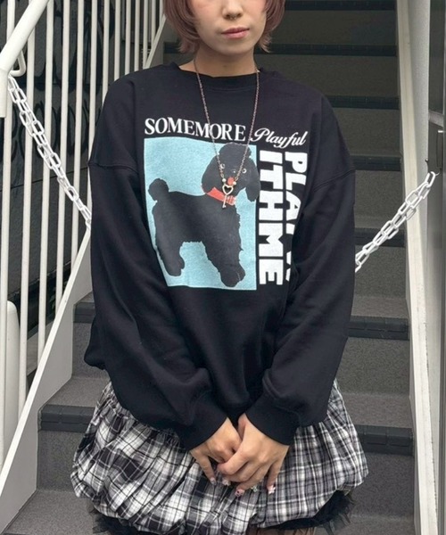 Candy Stripper（キャンディストリッパー）の「PLAY WITH ME スウェット（スウェット・レディース・ブラック/ライトブルー/レッド/オフホワイト・FREE）」の2枚目の写真