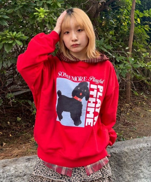 Candy Stripper（キャンディストリッパー）の「PLAY WITH ME スウェット（スウェット・レディース・ブラック/ライトブルー/レッド/オフホワイト・FREE）」の21枚目の写真