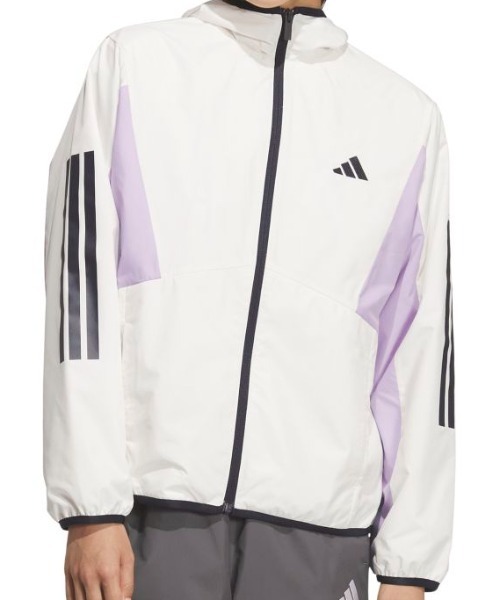 adidas（アディダス）の「アディダス adidas チーム ルーズフィット ウインドブレーカー ジャケット（その他アウター・レディース・ネイビー/ホワイト/ブラック・S/M/L/XL）」の2枚目の写真