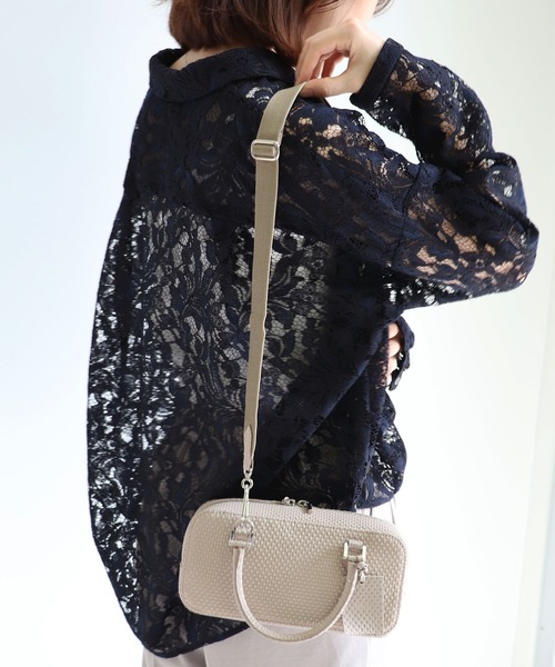 POMTATA（ポンタタ）の「TONE mini boston bag【POMTATA/ポンタタ】（ボストンバッグ・レディース・ラベンダー/グレイッシュベージュ・フリー）」の2枚目の写真