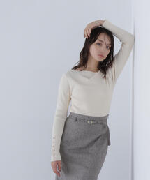 NATURAL BEAUTY BASIC | ◇ニュアンスネックリブニット(ニット/セーター)