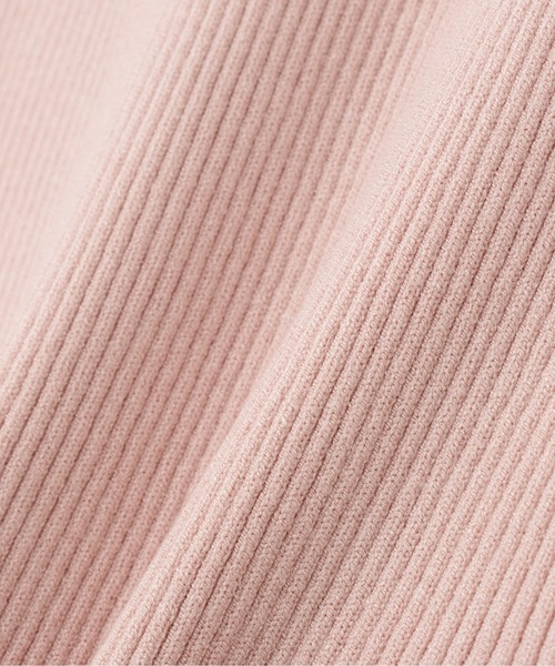 NATURAL BEAUTY BASIC(ナチュラルビューティーベーシック)の「◇ニュアンスネックリブニット(ニット/セーター・レディース・ピンク/ブルー/オフホワイト/チャコールグレー・FREE)」の7枚目の写真
