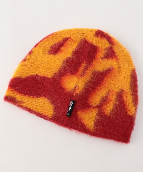 Gramicci(グラミチ)の「GRAMICCI/グラミチ MOHAIR BURLY RUNNINGMAN BEANIE(ニットキャップ/ビーニー・メンズ・グリーン/オレンジ/ネイビー・ONE SIZE)」の4枚目の写真