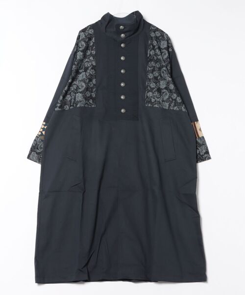 チャイハネ（チャイハネ）の「【チャイハネ】ヤオリ異素材パッチワークMEN'Sロングカーディガン（カーディガン/ボレロ・メンズ・ベージュ/ブラック/ブルー・FREE）」の16枚目の写真