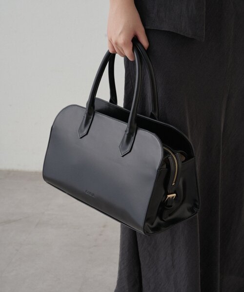 LOUNGEDRESS(ラウンジドレス)の「【GALENA/ガレナ】クラシックボストンバッグ(ボストンバッグ・レディース・ブラック/ブラウン・FREE)」の1枚目の写真