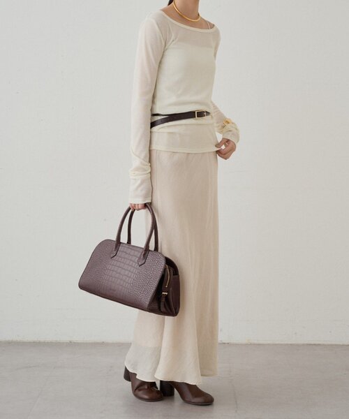 LOUNGEDRESS(ラウンジドレス)の「【GALENA/ガレナ】クラシックボストンバッグ(ボストンバッグ・レディース・ブラック/ブラウン・FREE)」の11枚目の写真