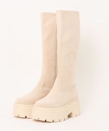 しなやかに美脚見せ / スエードロングブーツ