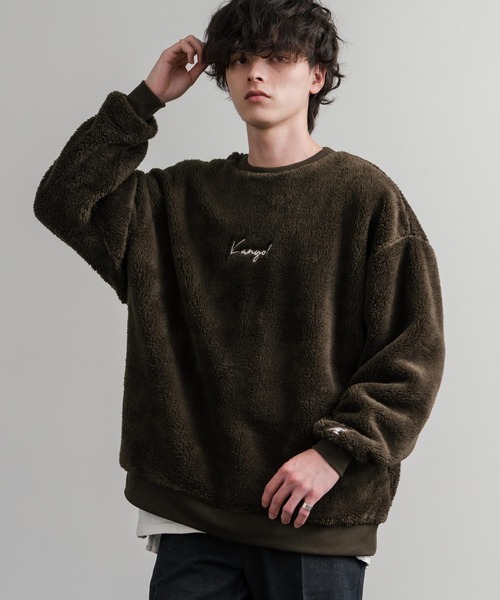 セール】KANGOL カンゴール 別注コラボ ロゴ刺繍シャギーボアフリース