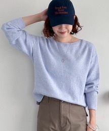 Doux archives | スパンコールボートネックニット(ニット/セーター)